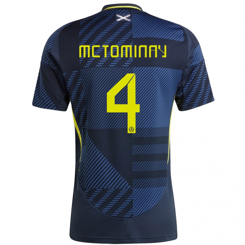 Niño Fútbol Camiseta Escocia Scott Mctominay #4 Azul Oscuro 1ª Equipación 24-26 México