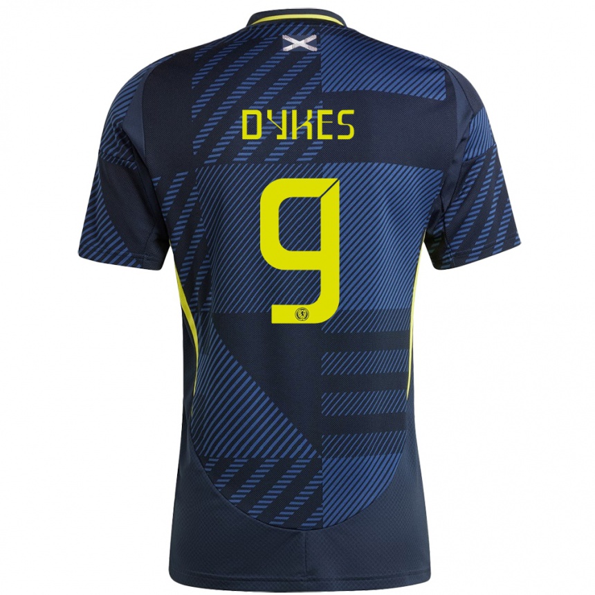 Niño Fútbol Camiseta Escocia Lyndon Dykes #9 Azul Oscuro 1ª Equipación 24-26 México