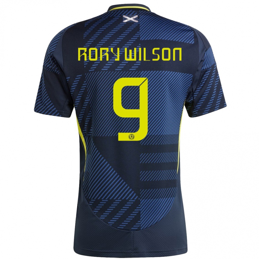 Niño Fútbol Camiseta Escocia Rory Wilson #9 Azul Oscuro 1ª Equipación 24-26 México