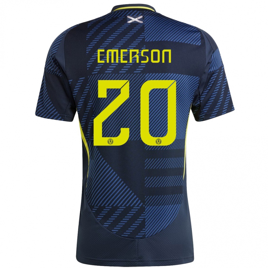 Niño Fútbol Camiseta Escocia Johnny Emerson #20 Azul Oscuro 1ª Equipación 24-26 México