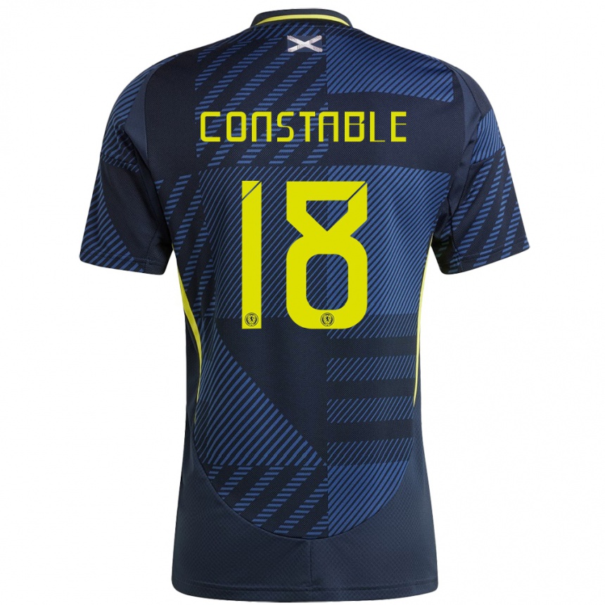 Niño Fútbol Camiseta Escocia Scott Constable #18 Azul Oscuro 1ª Equipación 24-26 México