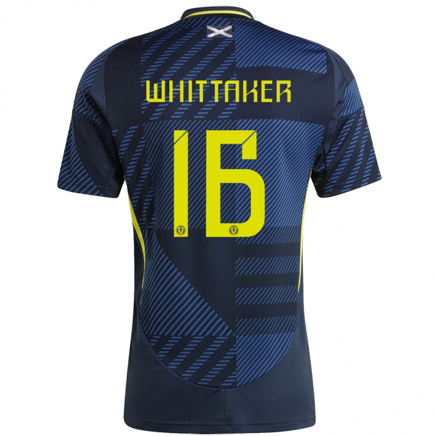 Niño Fútbol Camiseta Escocia Rory Whittaker #16 Azul Oscuro 1ª Equipación 24-26 México