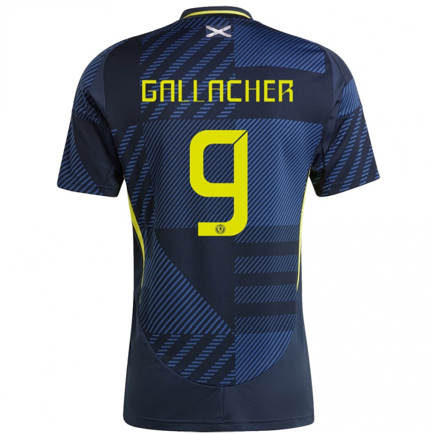 Niño Fútbol Camiseta Escocia Amy Gallacher #9 Azul Oscuro 1ª Equipación 24-26 México