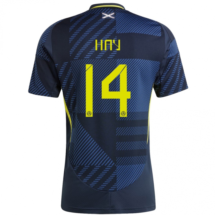 Niño Fútbol Camiseta Escocia Brogan Hay #14 Azul Oscuro 1ª Equipación 24-26 México