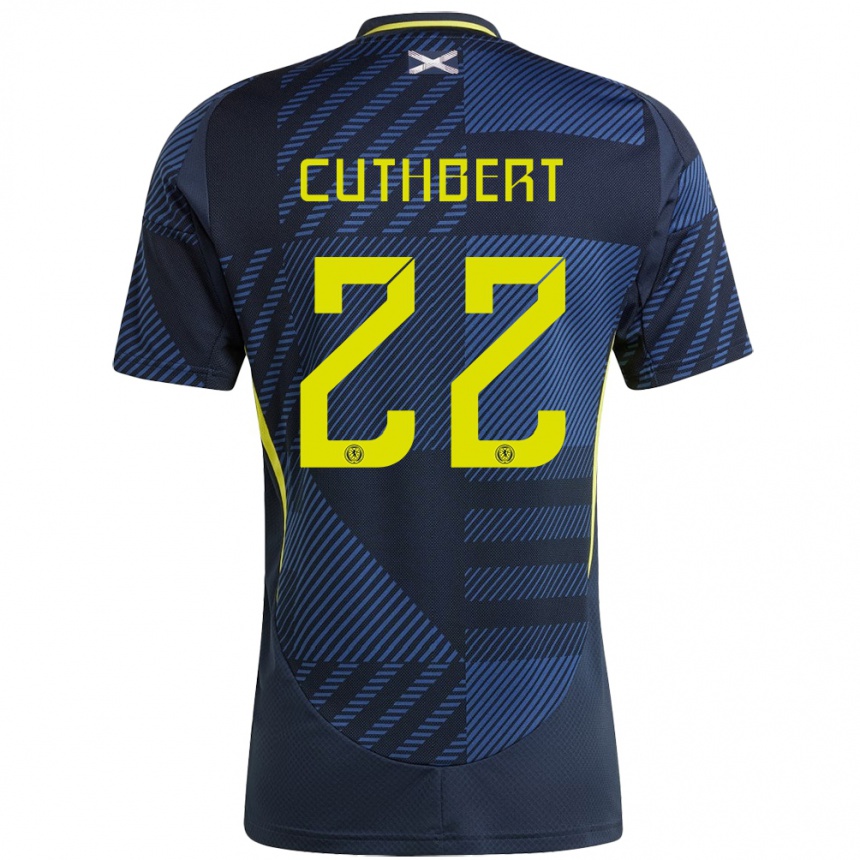 Niño Fútbol Camiseta Escocia Erin Cuthbert #22 Azul Oscuro 1ª Equipación 24-26 México