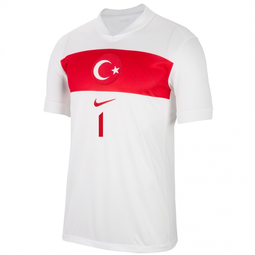 Niño Fútbol Camiseta Turquía Selda Akgöz #1 Blanco 1ª Equipación 24-26 México