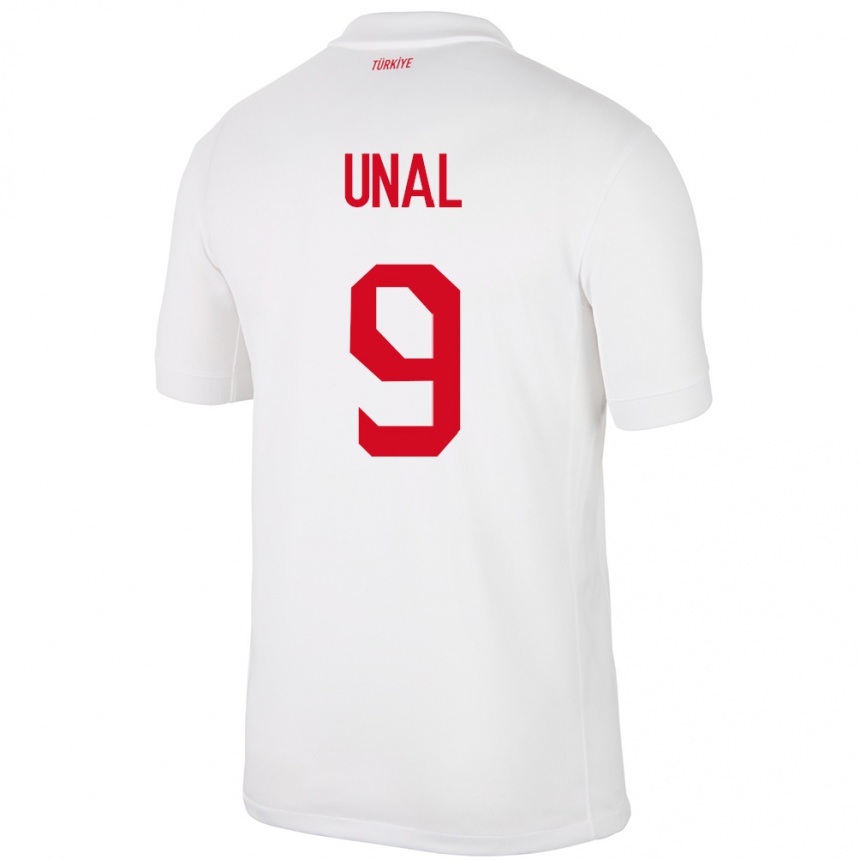 Niño Fútbol Camiseta Turquía Enes Ünal #9 Blanco 1ª Equipación 24-26 México