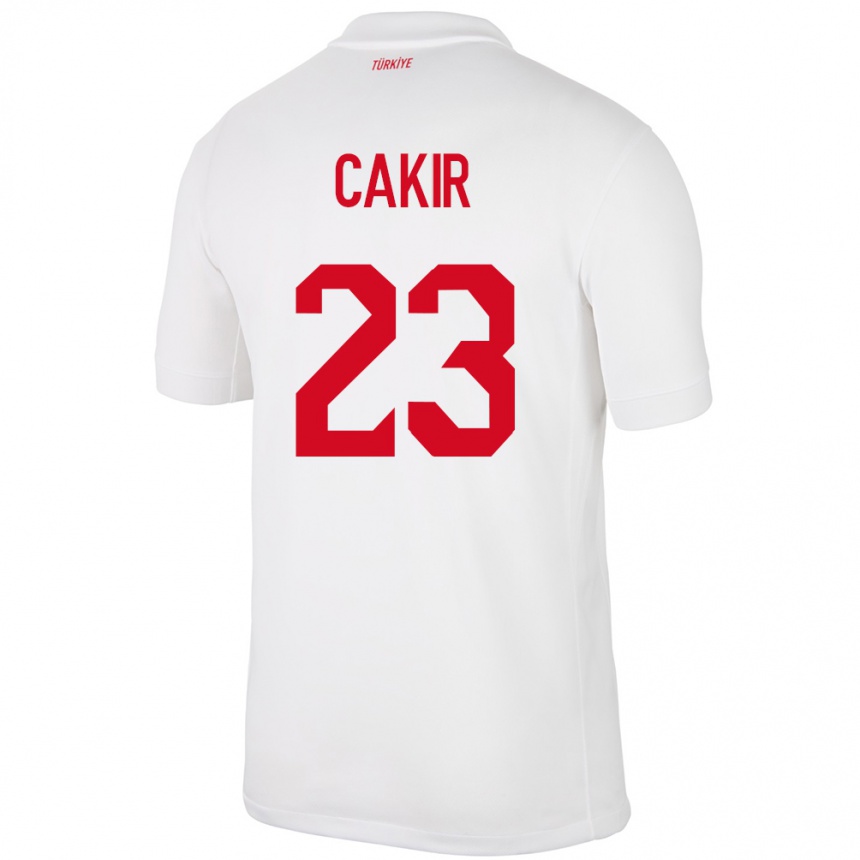 Niño Fútbol Camiseta Turquía Uğurcan Çakır #23 Blanco 1ª Equipación 24-26 México