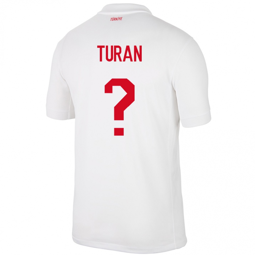Niño Fútbol Camiseta Turquía Hasan Turan #0 Blanco 1ª Equipación 24-26 México