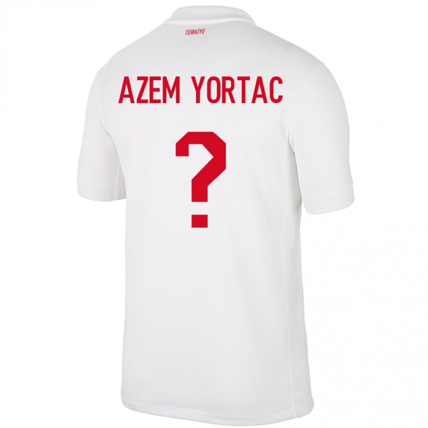 Niño Fútbol Camiseta Turquía Mustafa Azem Yortaç #0 Blanco 1ª Equipación 24-26 México