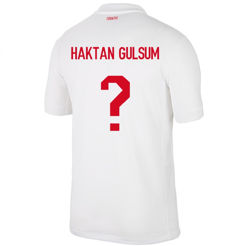 Niño Fútbol Camiseta Turquía Ayaz Haktan Gülsüm #0 Blanco 1ª Equipación 24-26 México