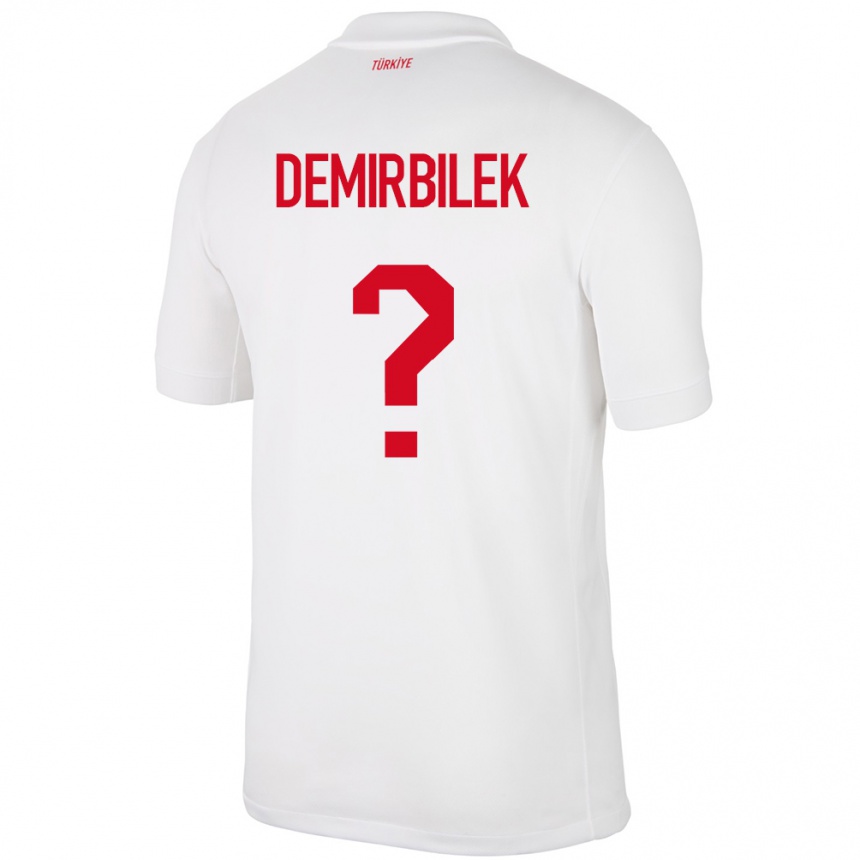 Niño Fútbol Camiseta Turquía Ali Demirbilek #0 Blanco 1ª Equipación 24-26 México