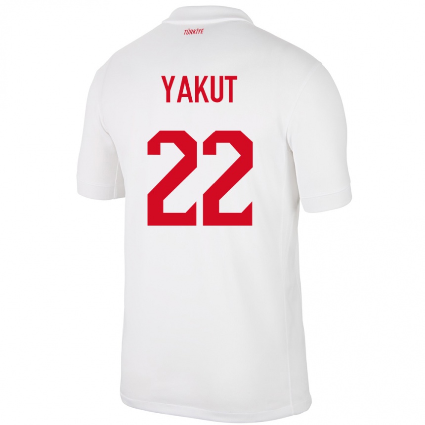 Niño Fútbol Camiseta Turquía Narin Yakut #22 Blanco 1ª Equipación 24-26 México