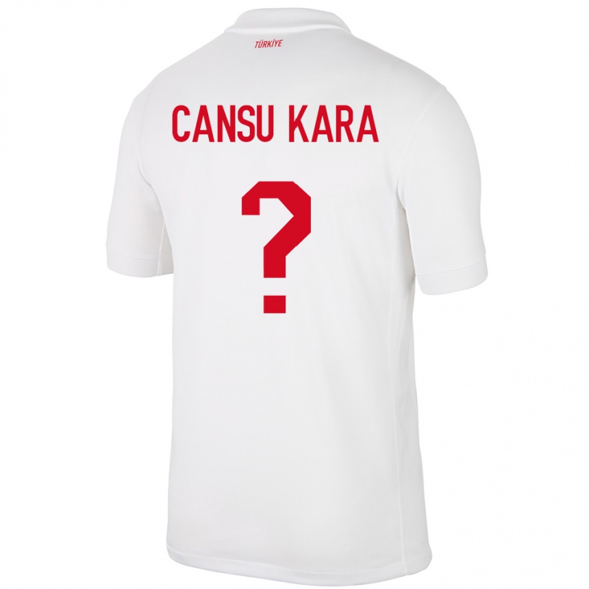 Niño Fútbol Camiseta Turquía İlayda Cansu Kara #0 Blanco 1ª Equipación 24-26 México