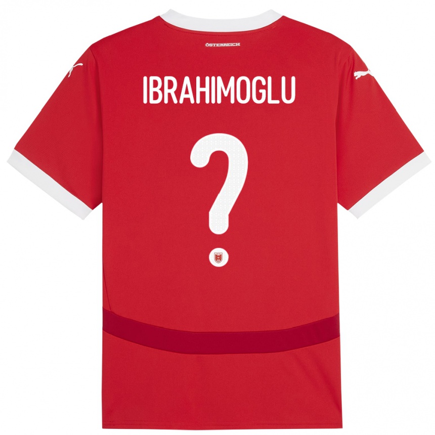 Niño Fútbol Camiseta Austria Mücahit Ibrahimoglu #0 Rojo 1ª Equipación 24-26 México