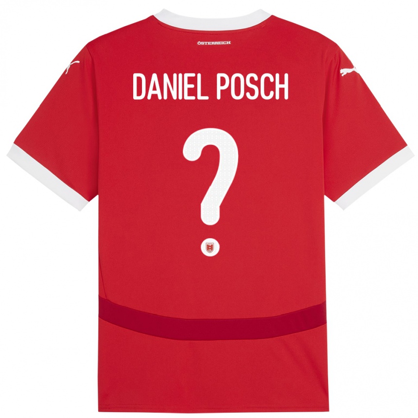 Niño Fútbol Camiseta Austria Daniel Posch #0 Rojo 1ª Equipación 24-26 México