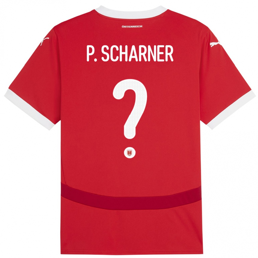 Niño Fútbol Camiseta Austria Paul Scharner #0 Rojo 1ª Equipación 24-26 México