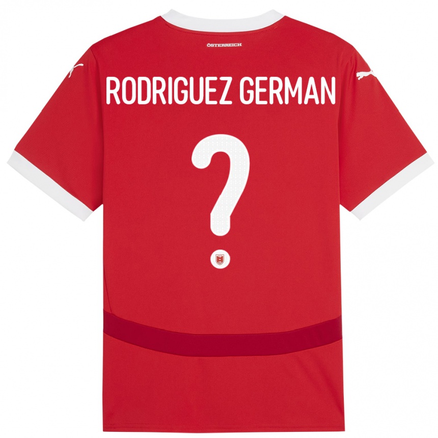 Niño Fútbol Camiseta Austria Ryan Rodriguez German #0 Rojo 1ª Equipación 24-26 México