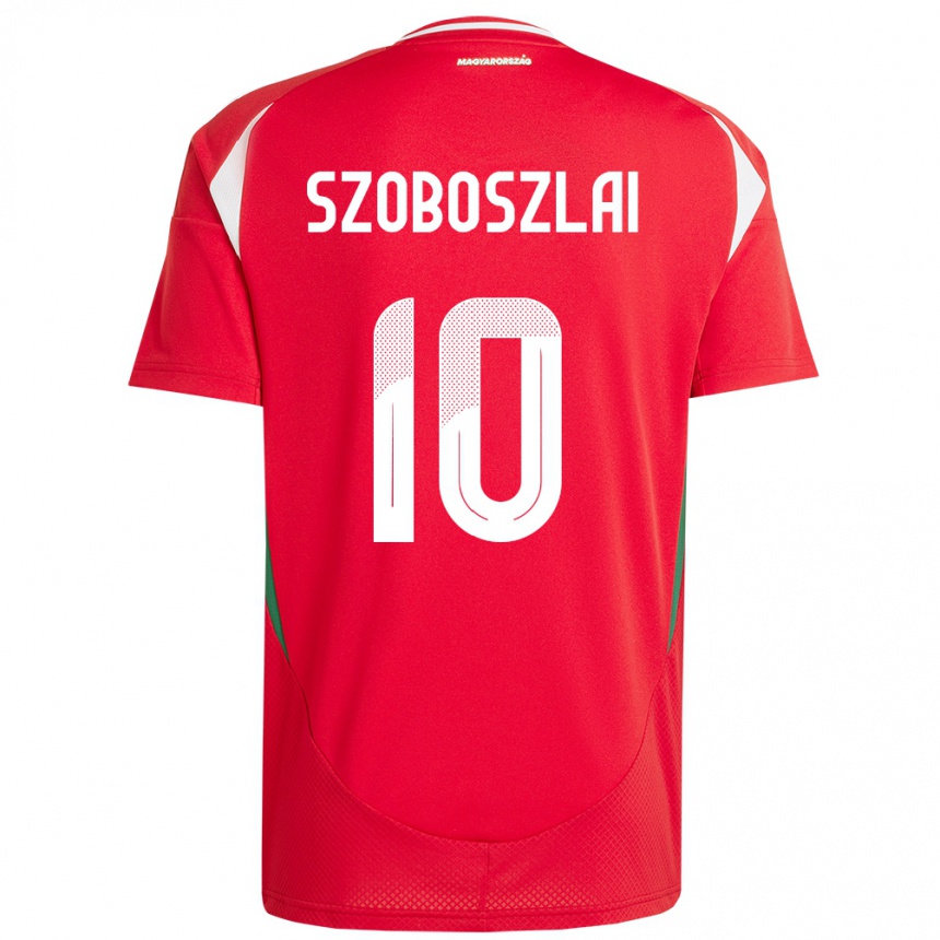 Niño Fútbol Camiseta Hungría Dominik Szoboszlai #10 Rojo 1ª Equipación 24-26 México