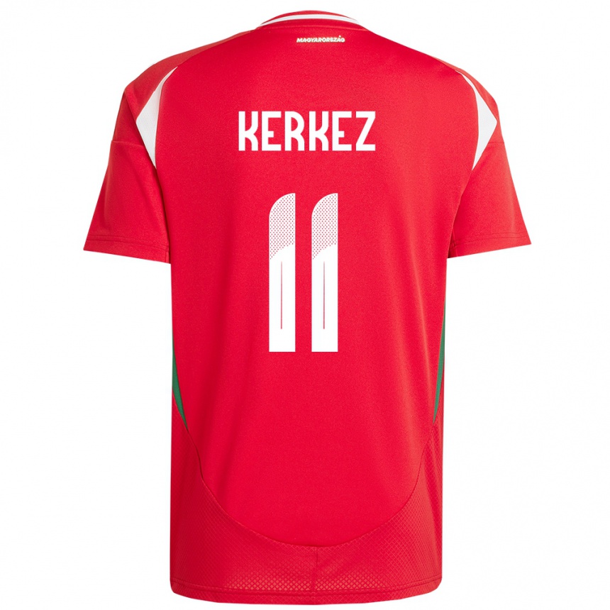 Niño Fútbol Camiseta Hungría Milos Kerkez #11 Rojo 1ª Equipación 24-26 México