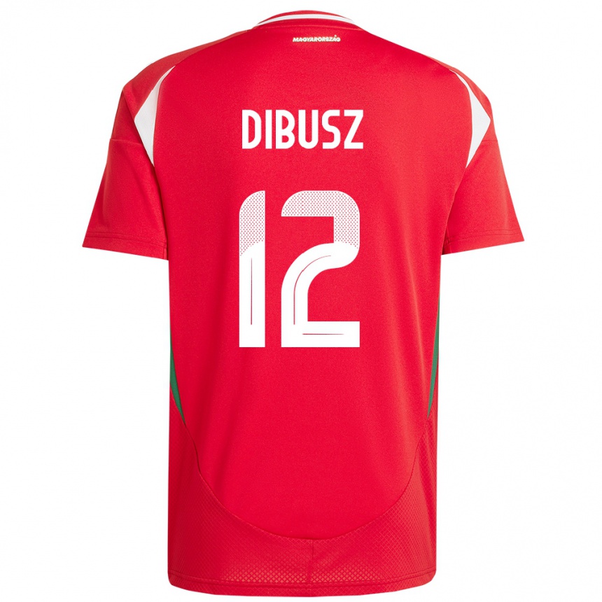 Niño Fútbol Camiseta Hungría Dénes Dibusz #12 Rojo 1ª Equipación 24-26 México