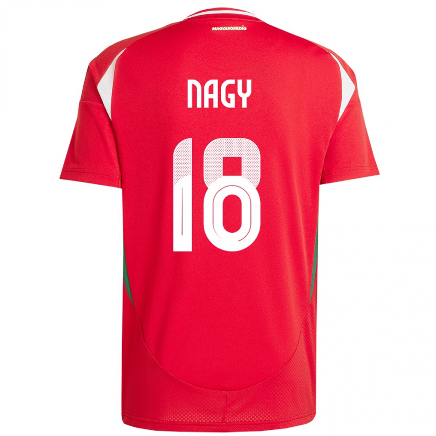 Niño Fútbol Camiseta Hungría Zsolt Nagy #18 Rojo 1ª Equipación 24-26 México