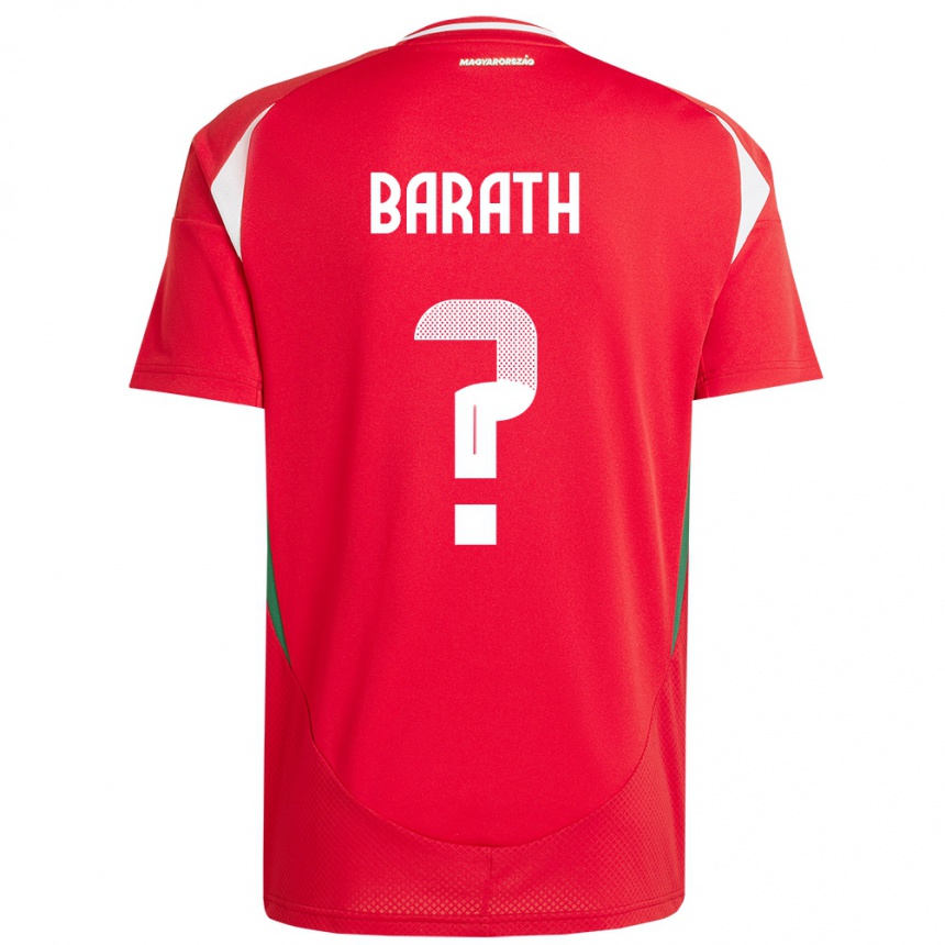 Niño Fútbol Camiseta Hungría Péter Baráth #0 Rojo 1ª Equipación 24-26 México