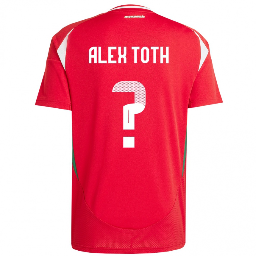 Niño Fútbol Camiseta Hungría Alex Tóth #0 Rojo 1ª Equipación 24-26 México