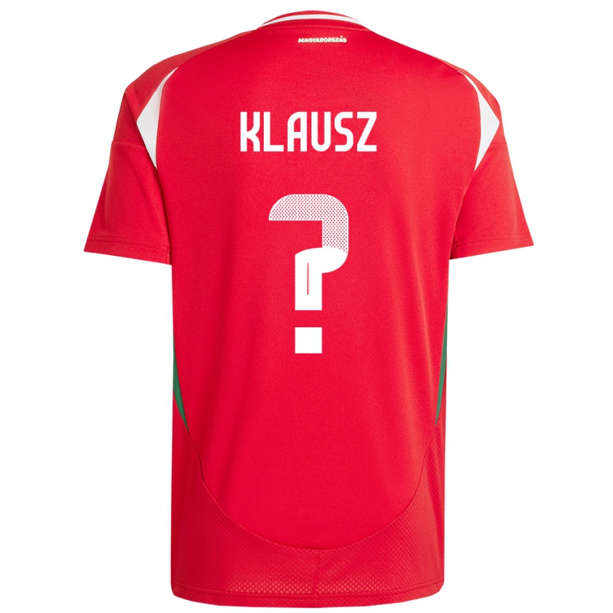 Niño Fútbol Camiseta Hungría Milán Klausz #0 Rojo 1ª Equipación 24-26 México