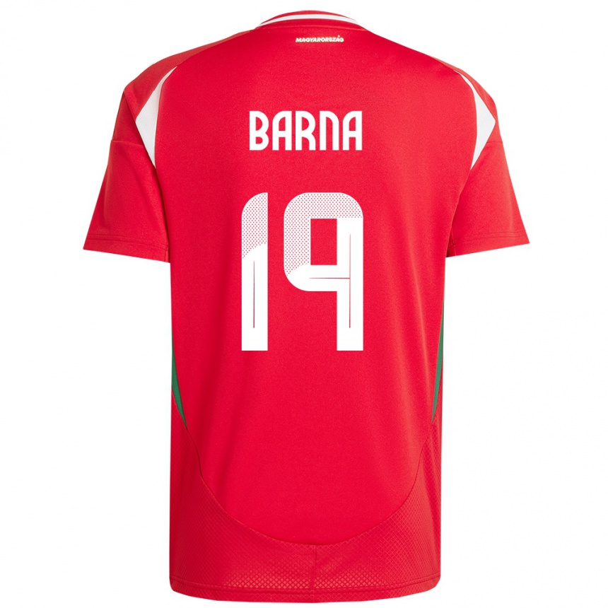 Niño Fútbol Camiseta Hungría Daniel Barna #19 Rojo 1ª Equipación 24-26 México