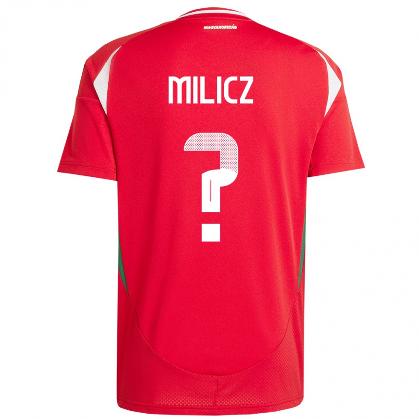 Niño Fútbol Camiseta Hungría Péter Milicz #0 Rojo 1ª Equipación 24-26 México