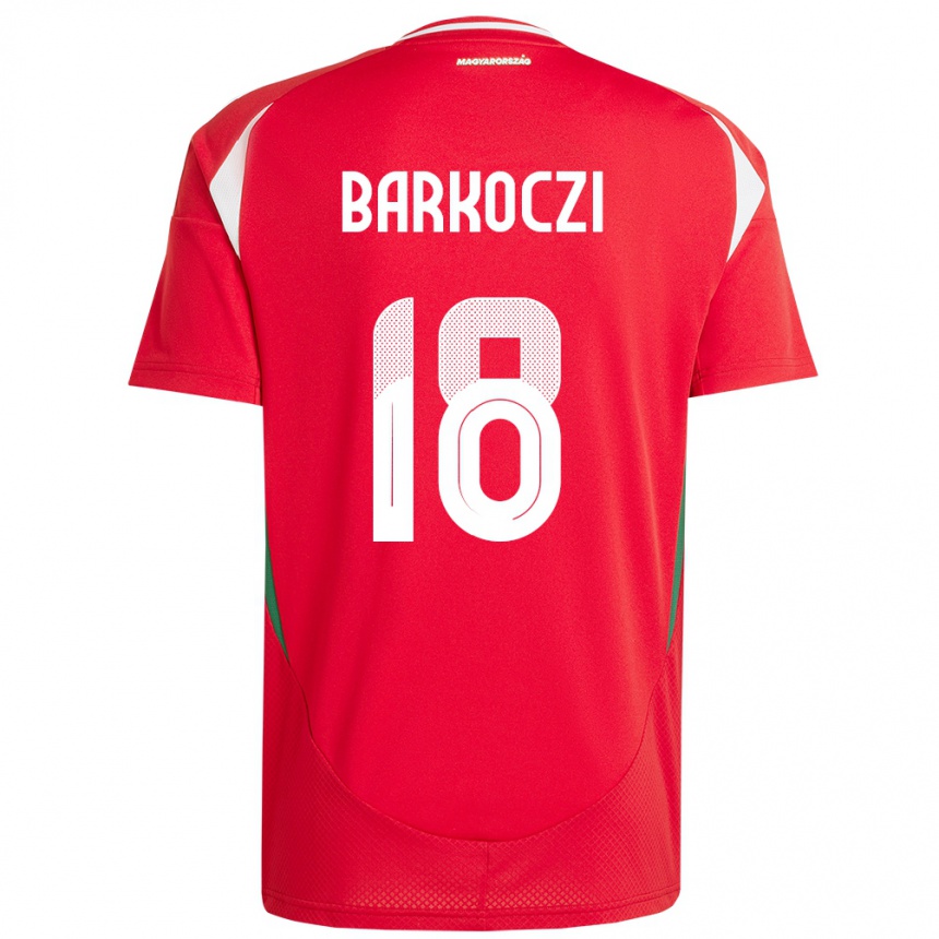 Niño Fútbol Camiseta Hungría Barnabás Barkóczi #18 Rojo 1ª Equipación 24-26 México