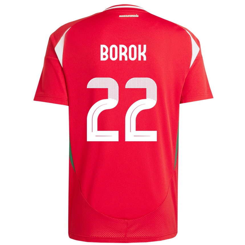 Niño Fútbol Camiseta Hungría Dorina Borók #22 Rojo 1ª Equipación 24-26 México