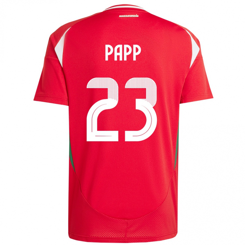 Niño Fútbol Camiseta Hungría Luca Papp #23 Rojo 1ª Equipación 24-26 México