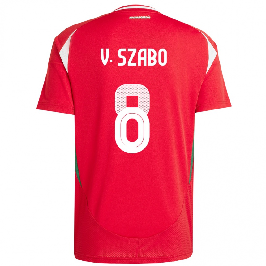 Niño Fútbol Camiseta Hungría Viktória Szabó #8 Rojo 1ª Equipación 24-26 México
