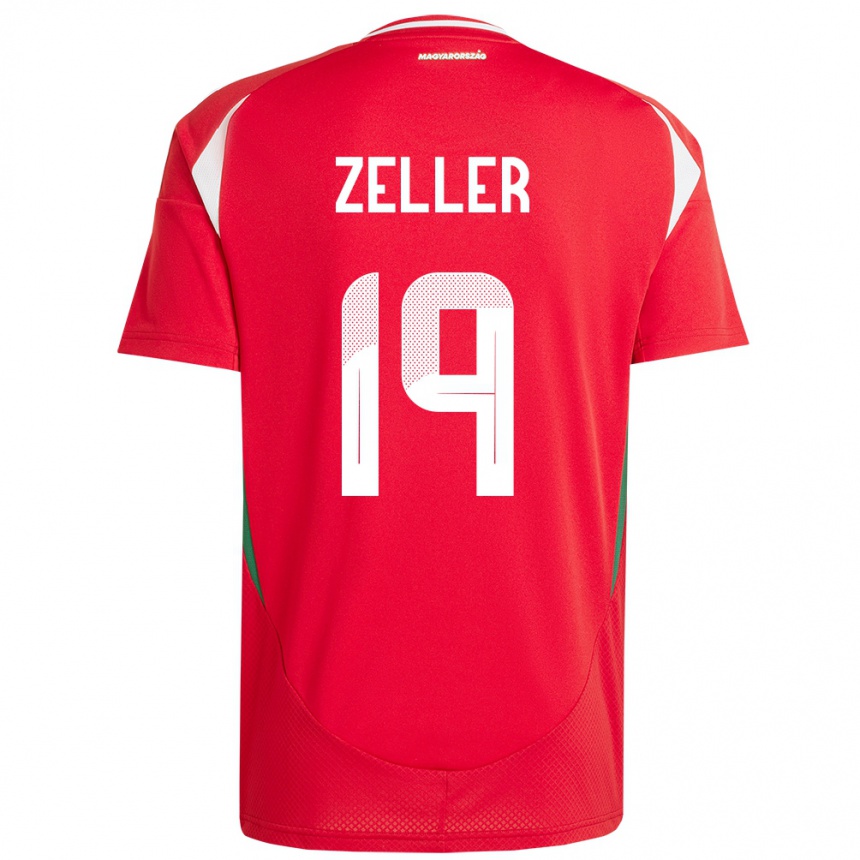 Niño Fútbol Camiseta Hungría Dóra Zeller #19 Rojo 1ª Equipación 24-26 México