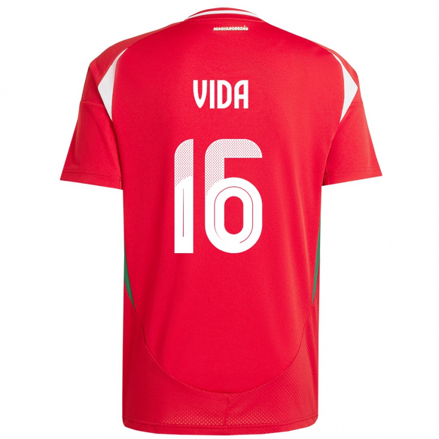 Niño Fútbol Camiseta Hungría Boglárka Vida #16 Rojo 1ª Equipación 24-26 México