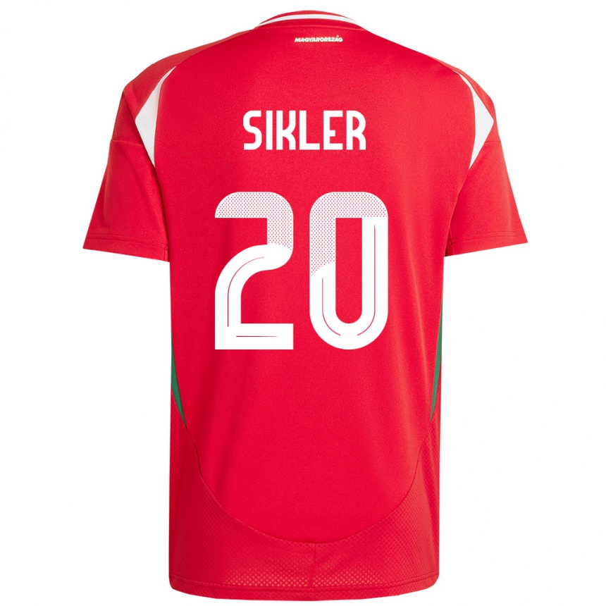 Niño Fútbol Camiseta Hungría Kinga Sikler #20 Rojo 1ª Equipación 24-26 México