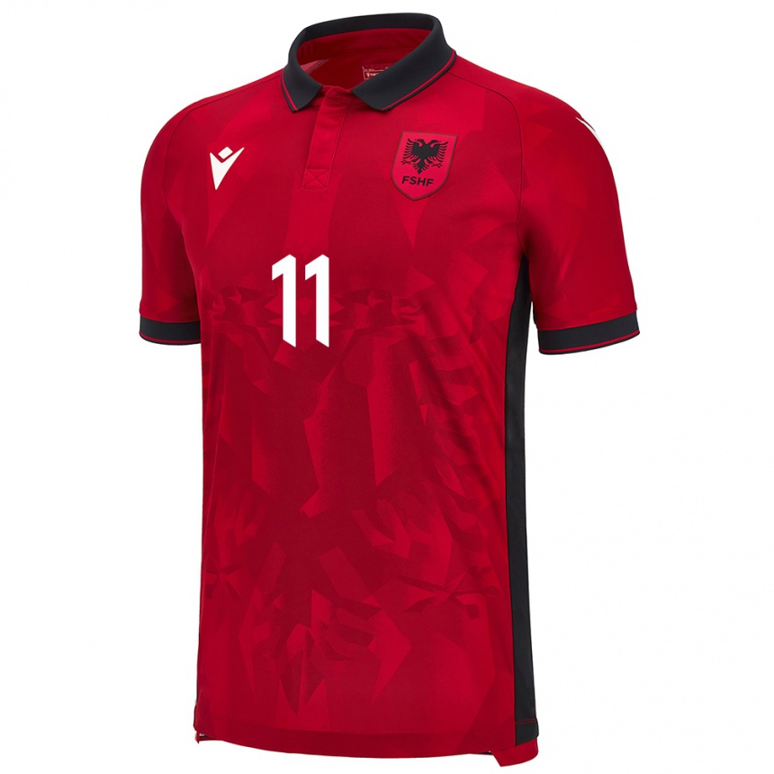 Niño Fútbol Camiseta Albania Ersi Bode #11 Rojo 1ª Equipación 24-26 México