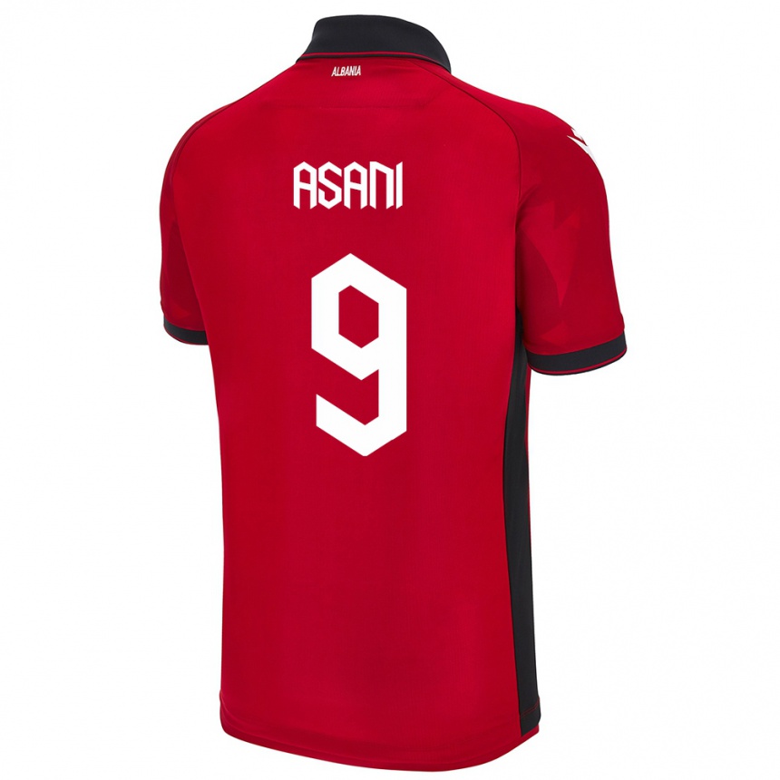 Niño Fútbol Camiseta Albania Jasir Asani #9 Rojo 1ª Equipación 24-26 México