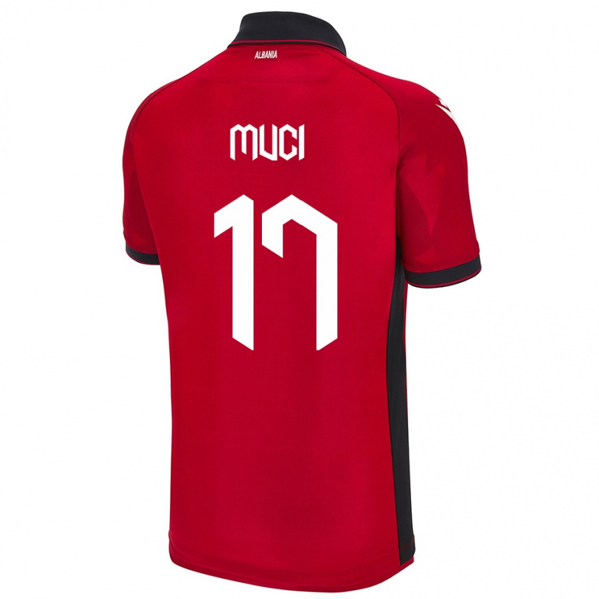 Niño Fútbol Camiseta Albania Ernest Muci #17 Rojo 1ª Equipación 24-26 México