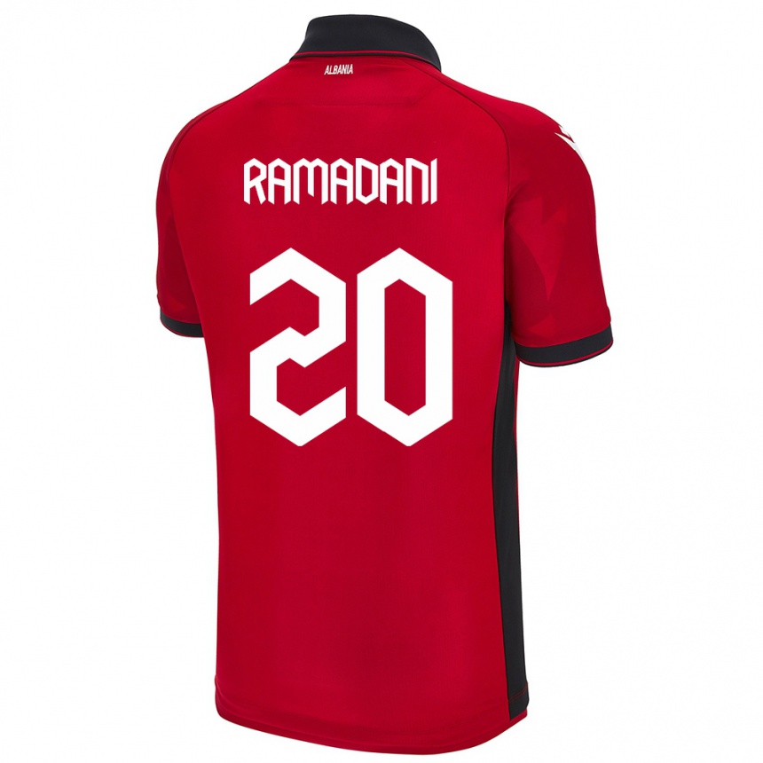 Niño Fútbol Camiseta Albania Ylber Ramadani #20 Rojo 1ª Equipación 24-26 México