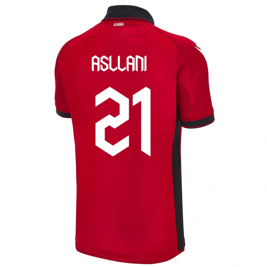 Niño Fútbol Camiseta Albania Kristjan Asllani #21 Rojo 1ª Equipación 24-26 México