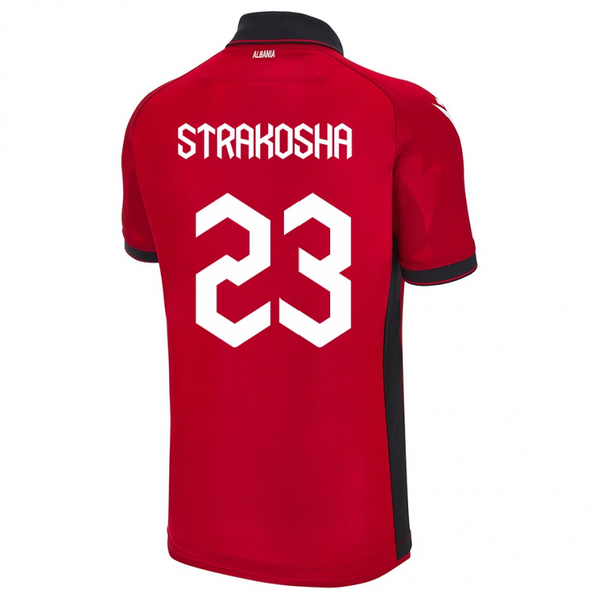 Niño Fútbol Camiseta Albania Thomas Strakosha #23 Rojo 1ª Equipación 24-26 México