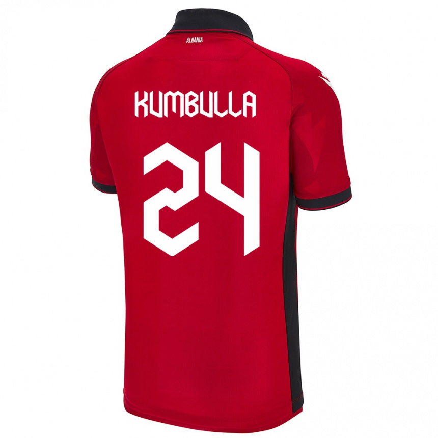 Niño Fútbol Camiseta Albania Marash Kumbulla #24 Rojo 1ª Equipación 24-26 México