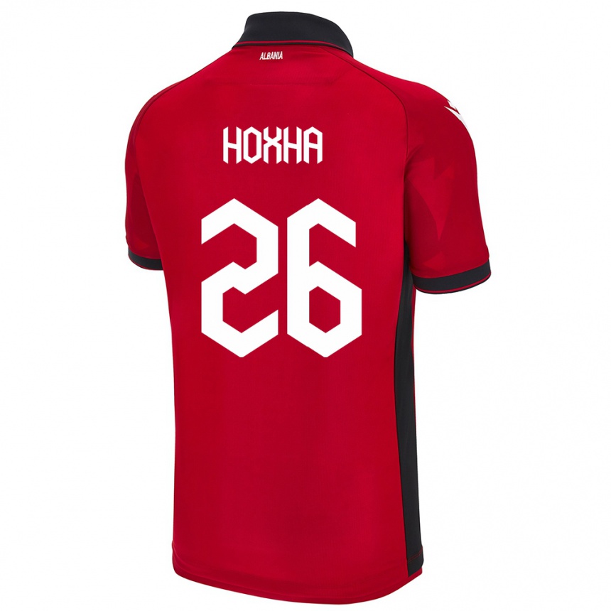 Niño Fútbol Camiseta Albania Arbër Hoxha #26 Rojo 1ª Equipación 24-26 México