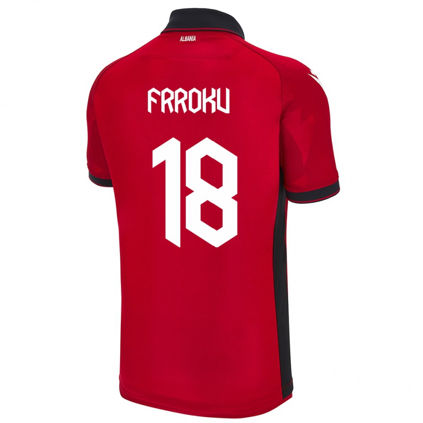 Niño Fútbol Camiseta Albania Leandro Frroku #18 Rojo 1ª Equipación 24-26 México