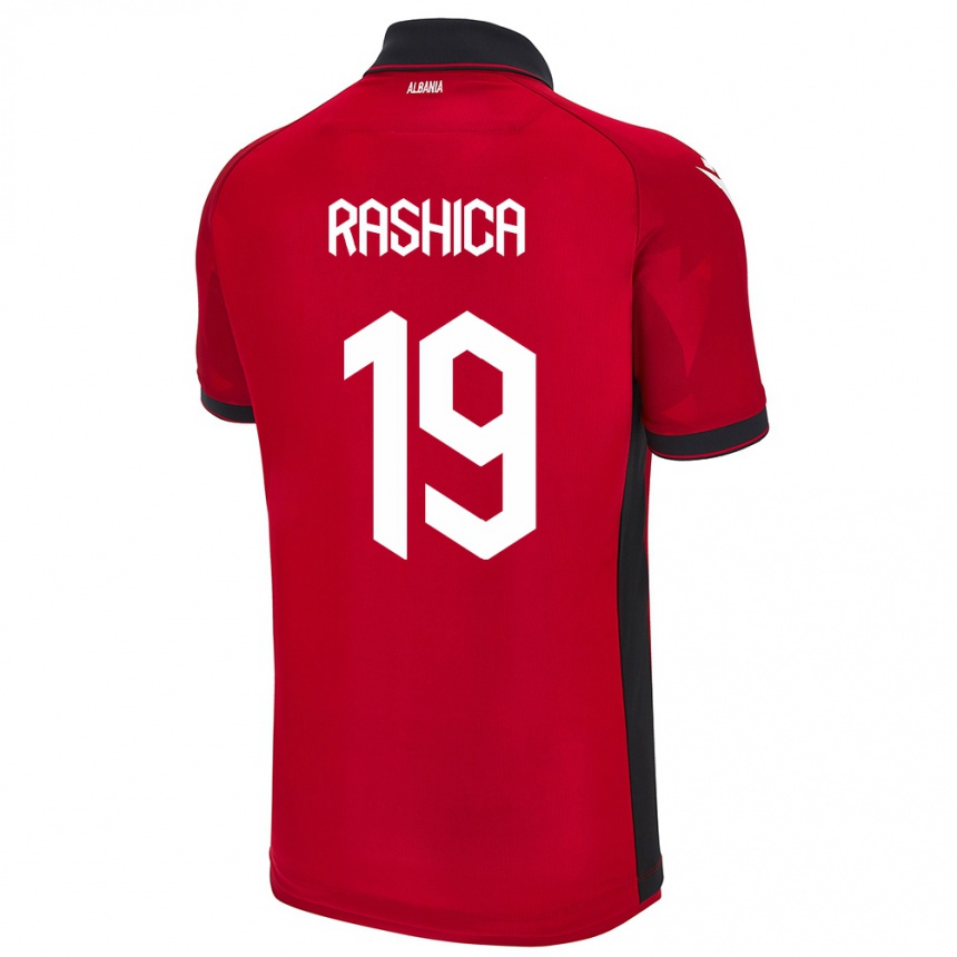 Niño Fútbol Camiseta Albania Ermir Rashica #19 Rojo 1ª Equipación 24-26 México