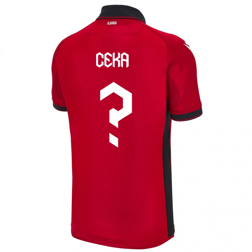 Niño Fútbol Camiseta Albania Fatmir Ceka #0 Rojo 1ª Equipación 24-26 México