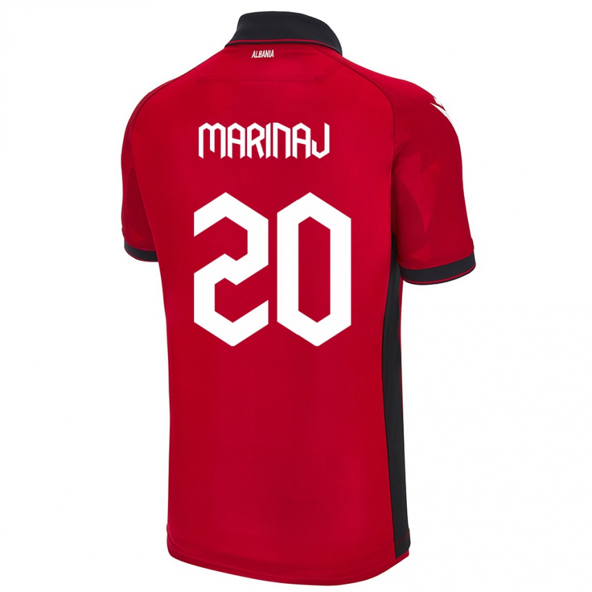 Niño Fútbol Camiseta Albania Kledi Marinaj #20 Rojo 1ª Equipación 24-26 México